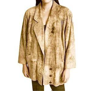 VTG lightweight leather with 1859 Austrian Florin button detail